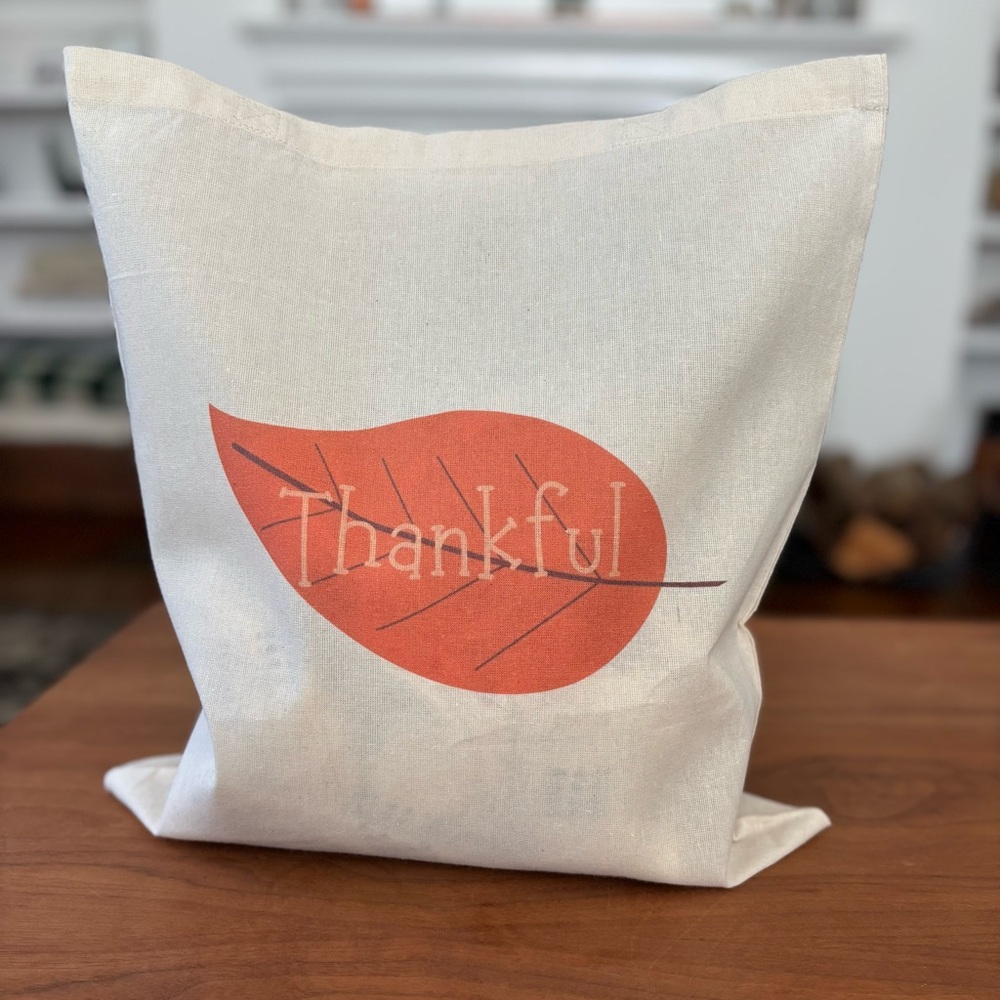 Thankful Autumn Tote Bag - Back to School or Thanksgiving